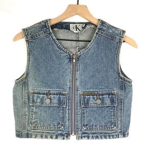 CALVIN KLEIN JEANS Vintage Vest Front Zip